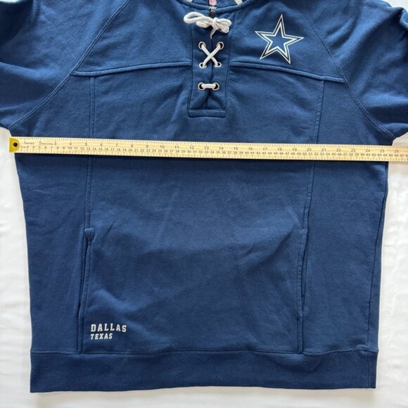 NFL Pro Line Dallas Cowboys Men's XL Blue Quarter String Hoodie - Picture 5 of 9